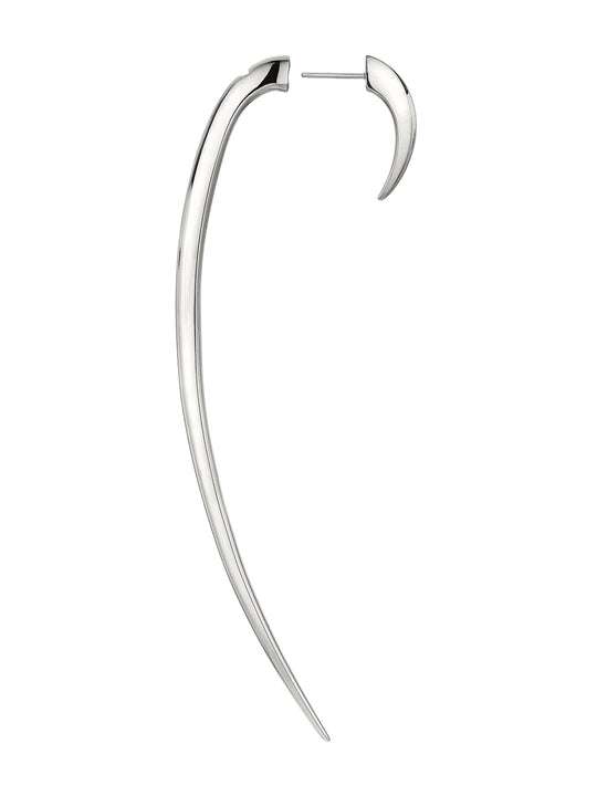 SINGLE SILVER STATEMENT HOOK EARRING