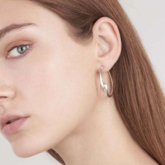 SILVER HOOK HOOP EARRINGS