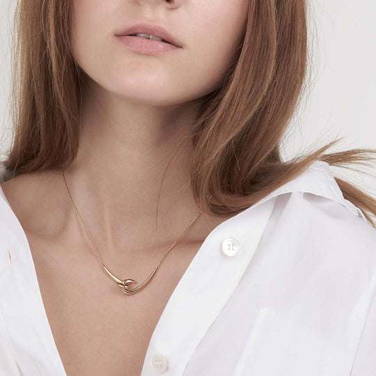 YELLOW GOLD VERMEIL HOOK PENDANT