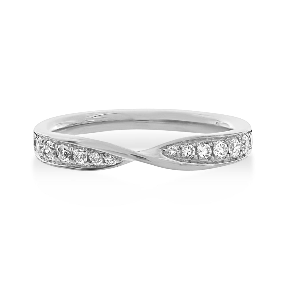 Platinum Diamond Twist Eternity Ring