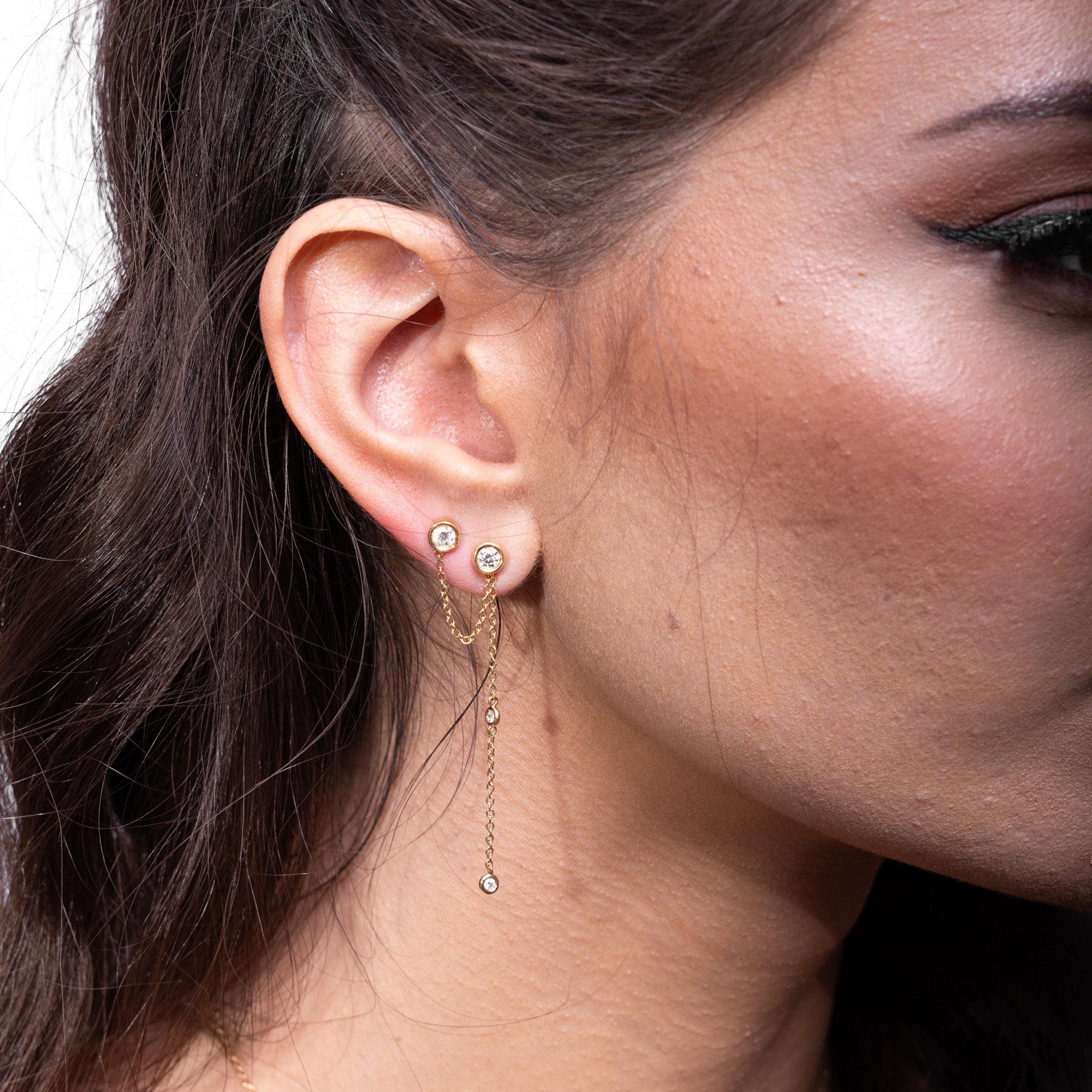 Signature Double Piercing Earring