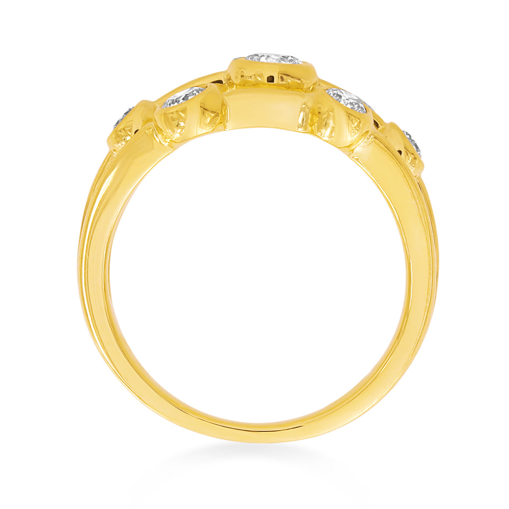 18Ct. Yellow Gold 0.58ct Diamond Ring