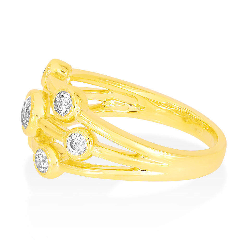 18Ct. Yellow Gold 0.58ct Diamond Ring