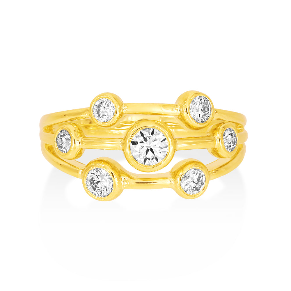18Ct. Yellow Gold 0.58ct Diamond Ring
