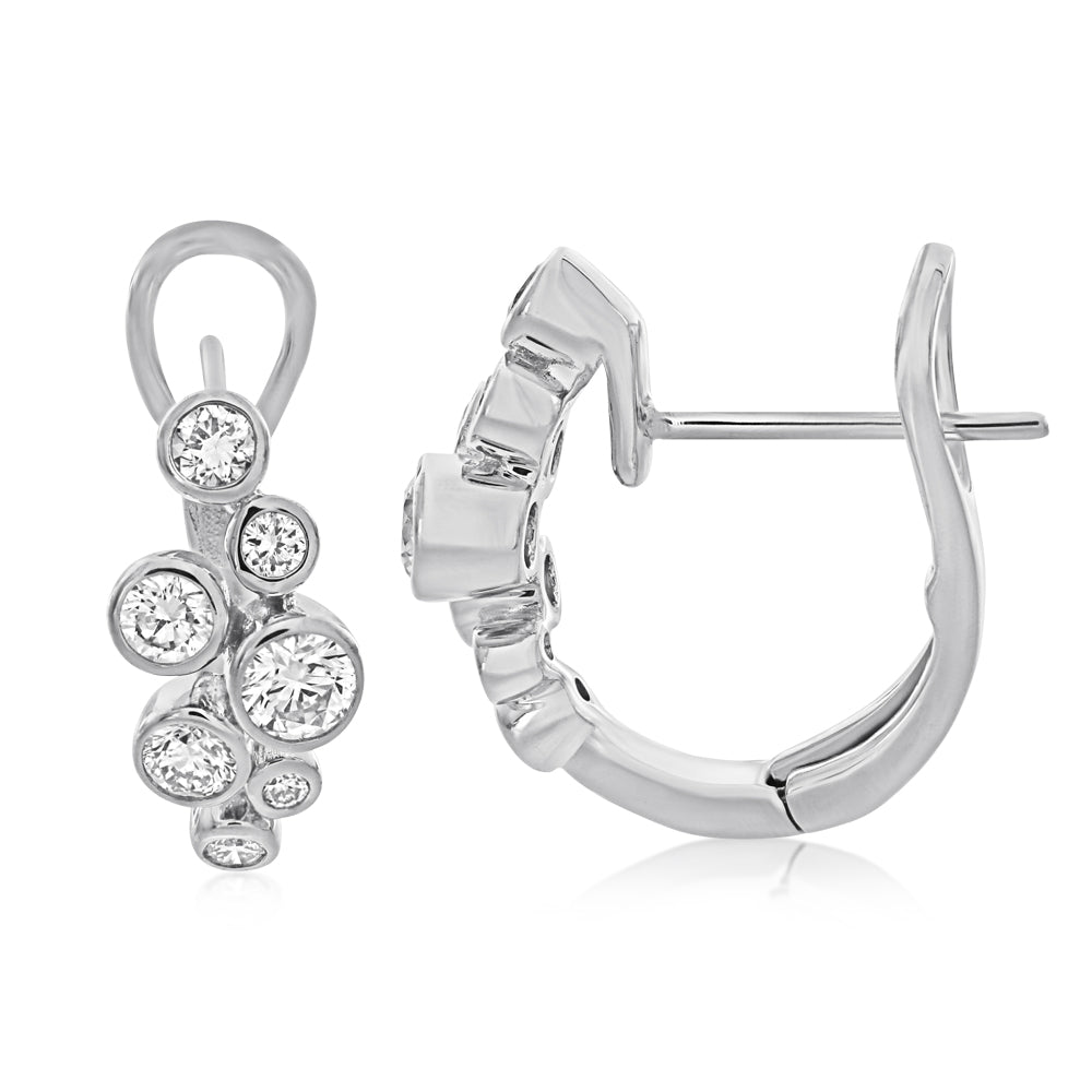 18Ct. White Gold 0.76 Diamond Earrings