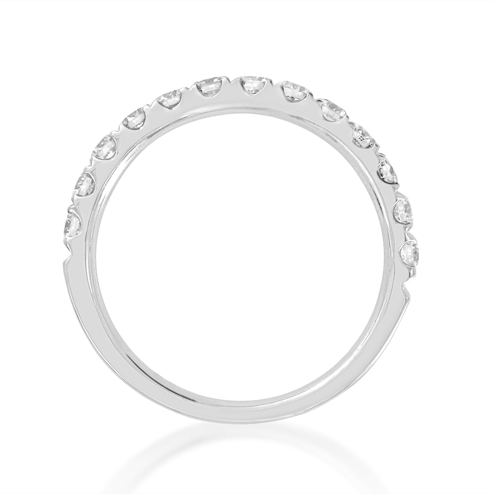 Half-Eternity Platinum 0.77CT Diamond Ring