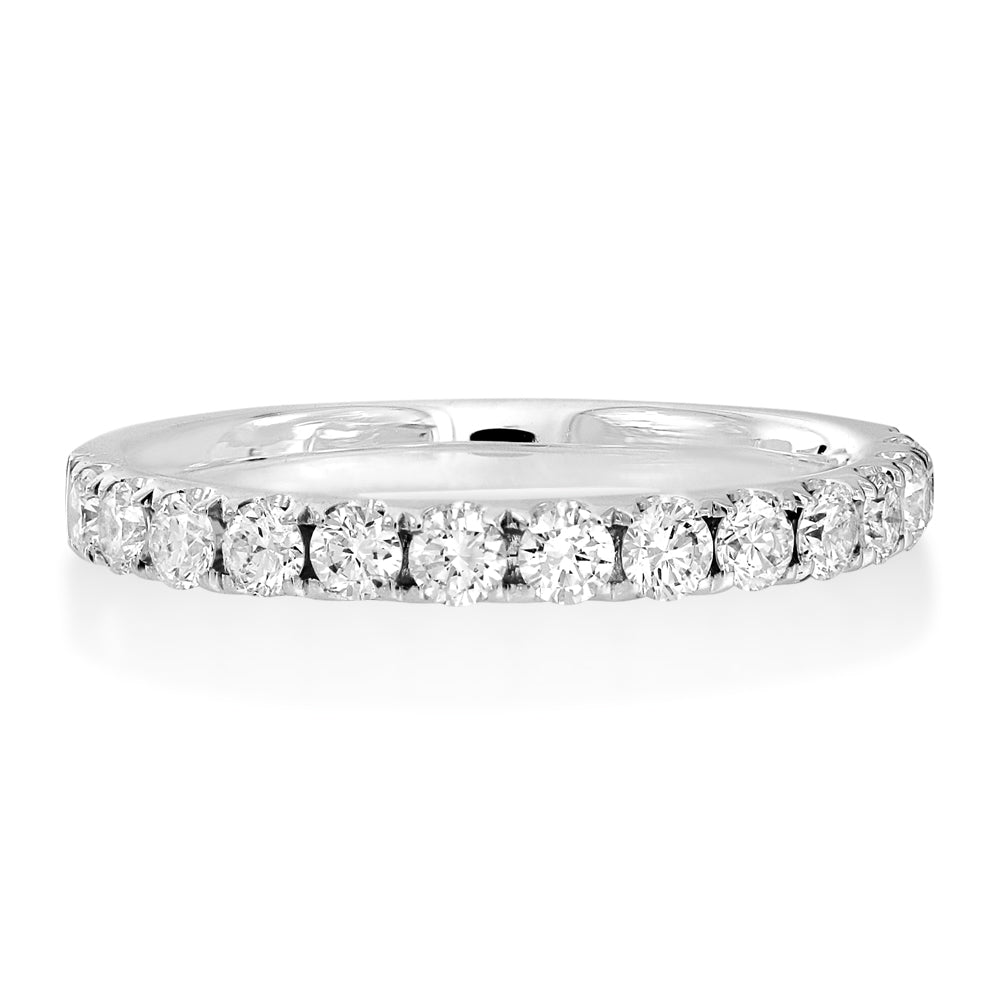 Half-Eternity Platinum 0.77CT Diamond Ring