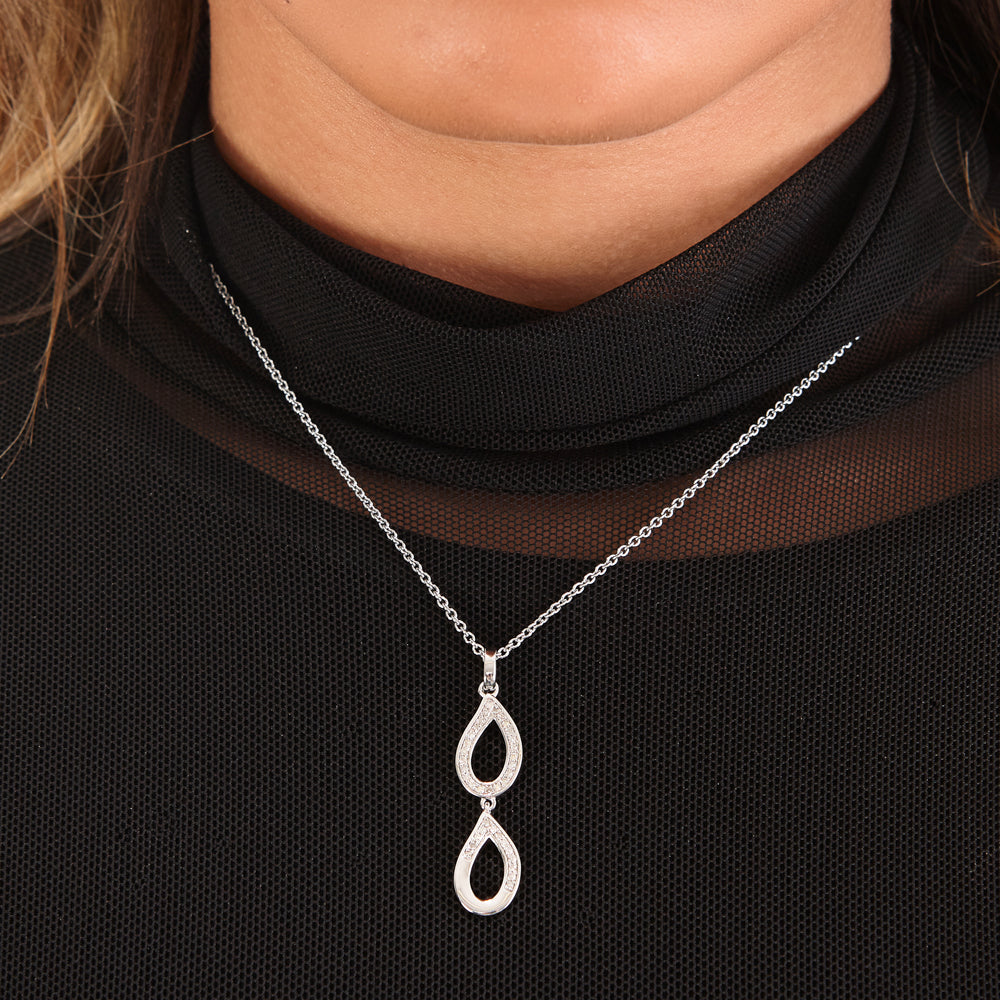 Double Melting Diamond Pendant