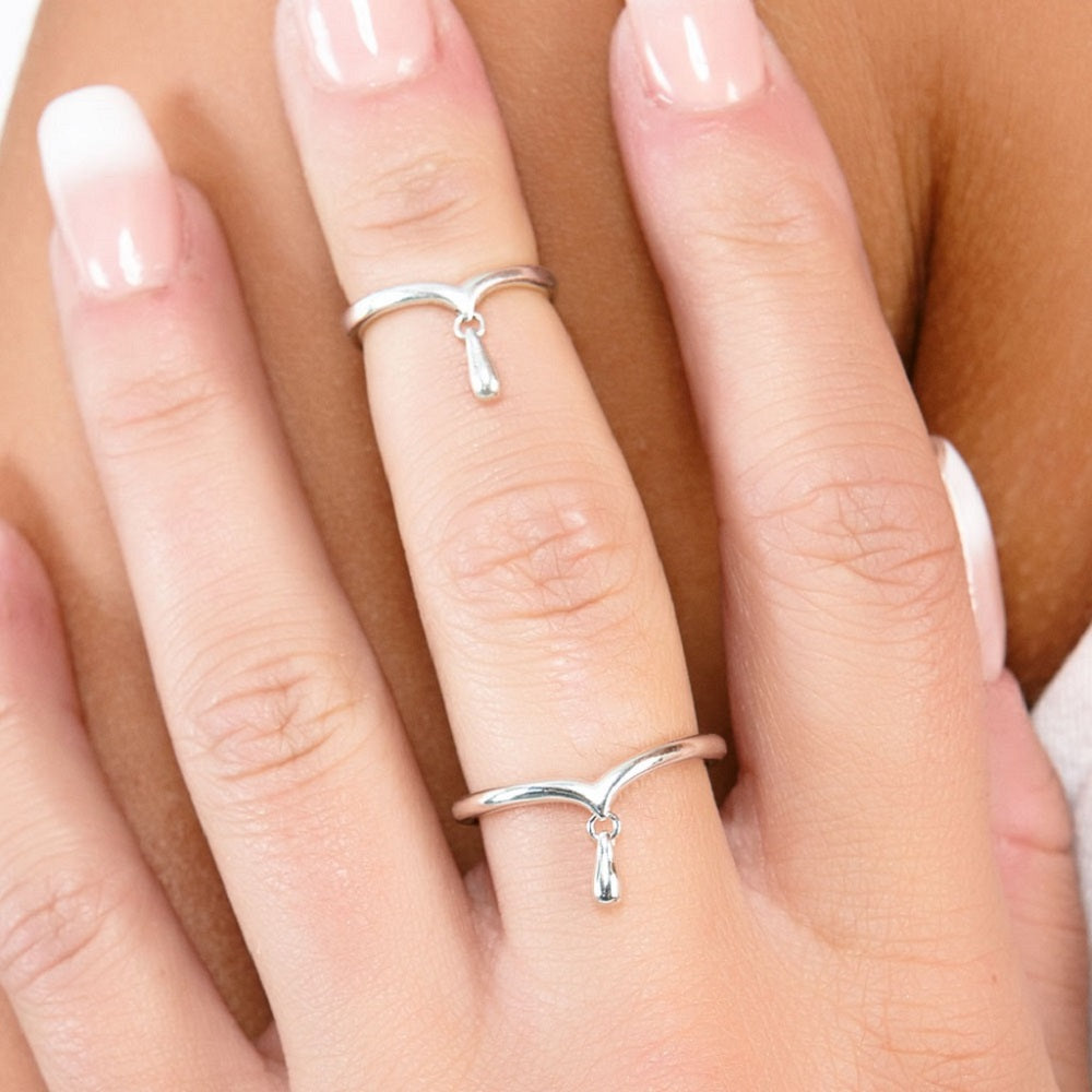 Midi Drip Ring in Rose Gold Vermeil