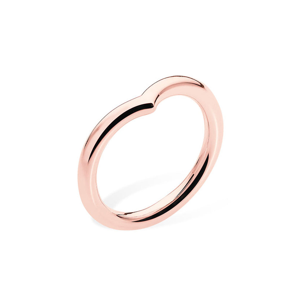Wishbone Midi Ring in Rose Gold Vermeil
