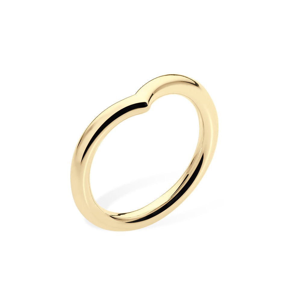 Wish Bone Midi Drip Ring Gold Vermeil