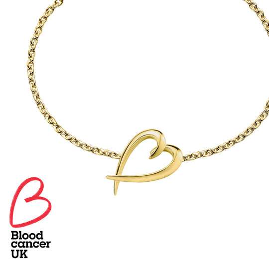YELLOW GOLD VERMEIL HOOKED HEART BRACELET