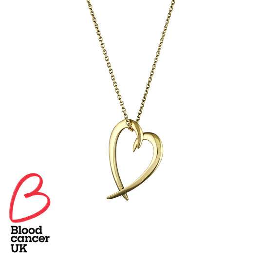 YELLOW GOLD VERMEIL HOOKED HEART PENDANT