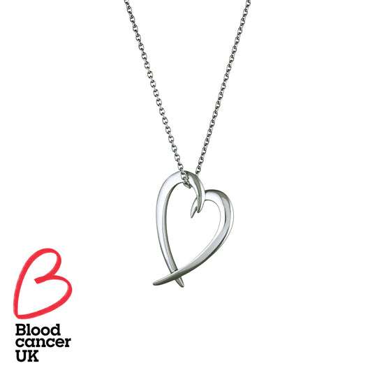 SILVER HOOKED HEART PENDANT