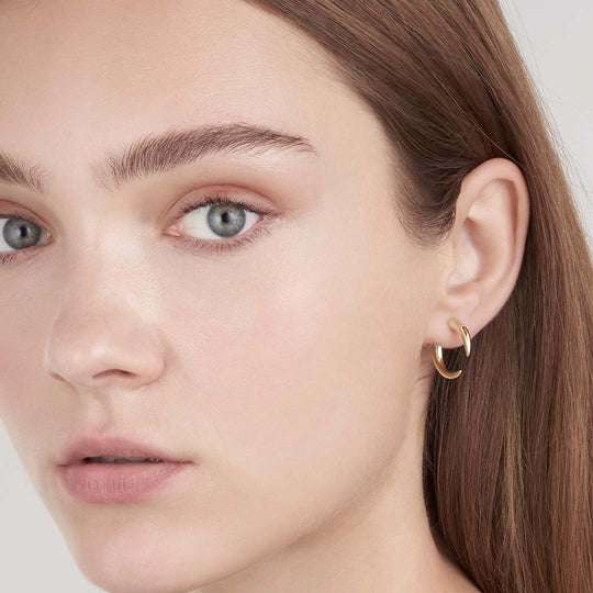 YELLOW GOLD VERMEIL SMALL HOOP TALON EARRINGS