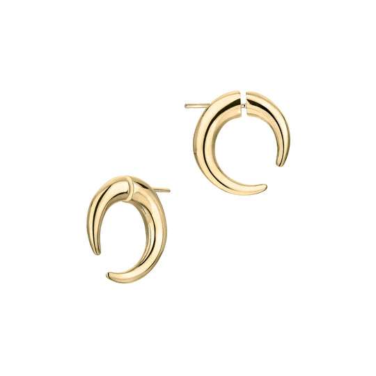 YELLOW GOLD VERMEIL SMALL HOOP TALON EARRINGS