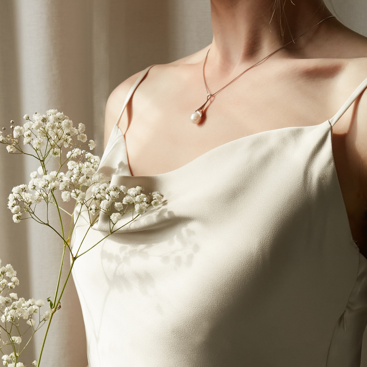Royal Pearl Calla Lily Pendant