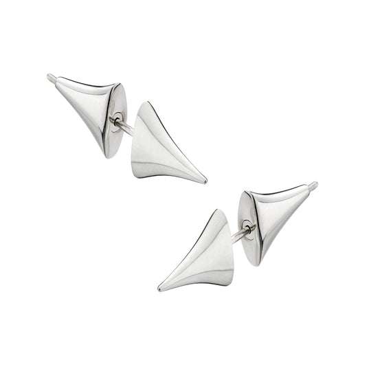 SILVER ROSE THORN BAR EARRINGS