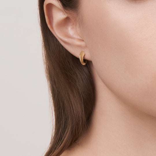 YELLOW GOLD VERMEIL CAT CLAW HOOP EARRINGS