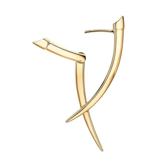 YELLOW GOLD VERMEIL CROSSOVER EARRINGS