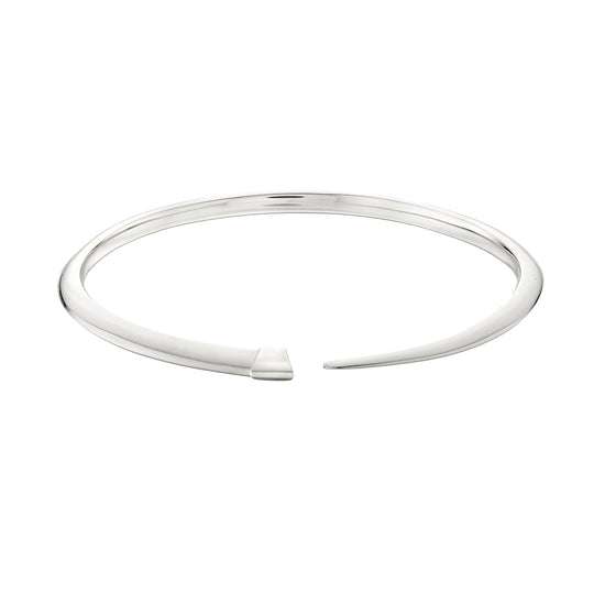 SILVER SLIM TUSK BANGLE