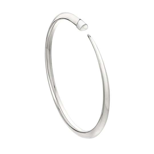 SILVER SLIM TUSK BANGLE