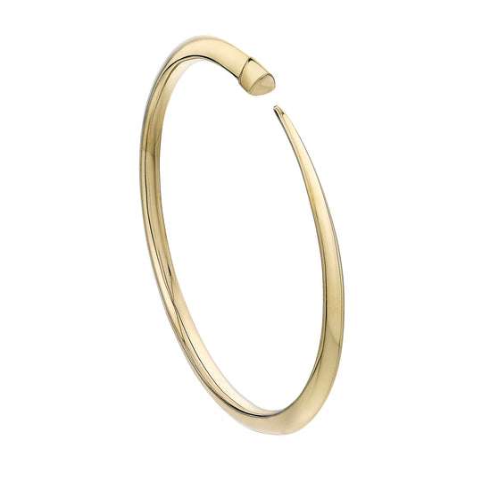 YELLOW GOLD VERMEIL SLIM TUSK BANGLE