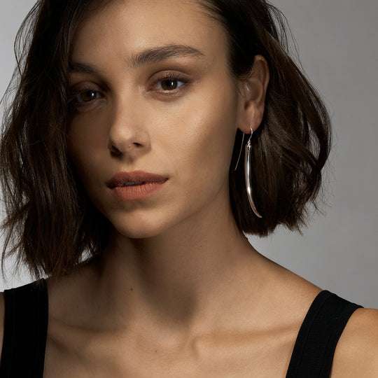 SILVER NO.1 DROP EARRINGS