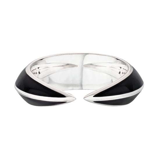 SABRE DECO SILVER CERAMIC RING
