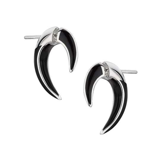 SABRE DECO SILVER CERAMIC TALON EARRINGS
