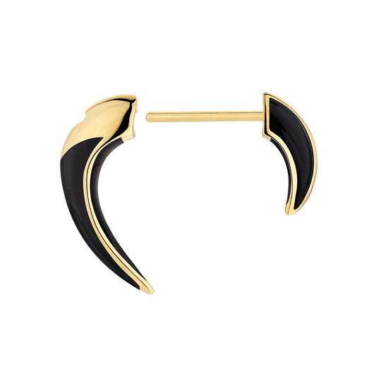 SABRE DECO YELLOW GOLD VERMEIL CERAMIC TALON EARRINGS