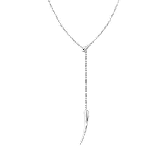 SABRE DECO SILVER DROP NECKLACE