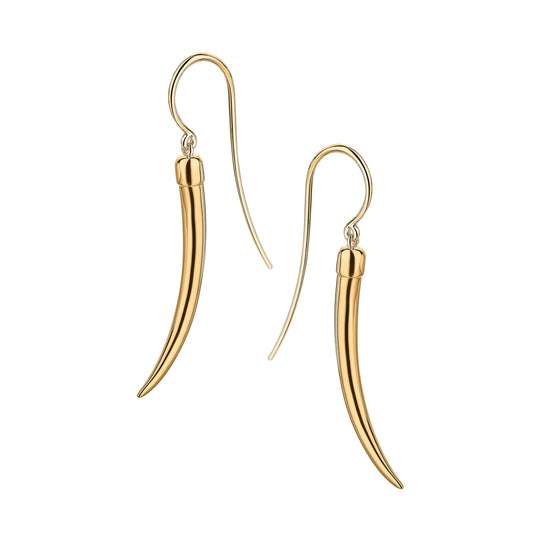 YELLOW GOLD VERMEIL NO.1 SMALL DROP EARRINGS