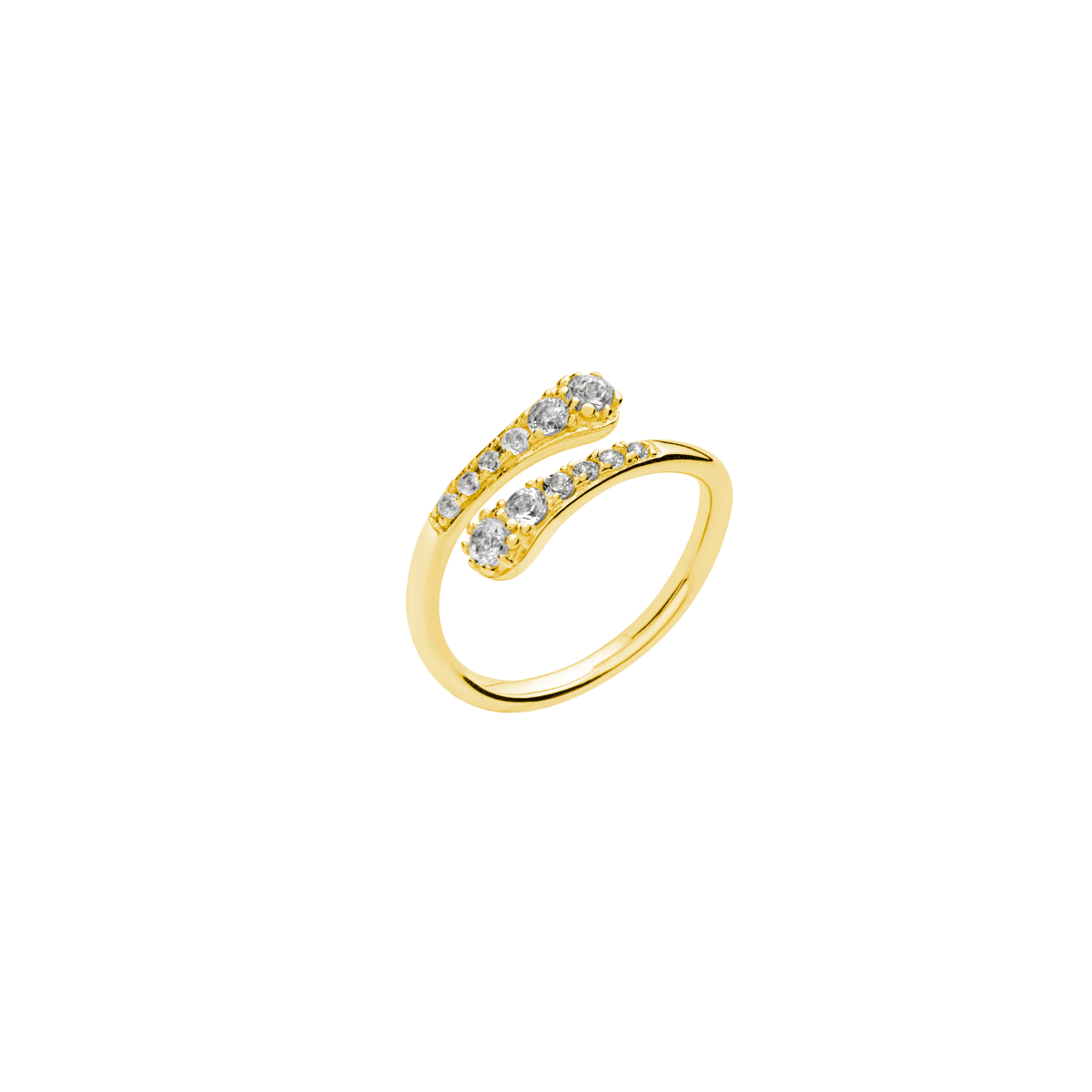 Skinny Drip Cross Over Ring