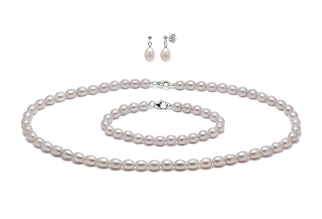Barrel Shape Cultured Pearl Pearl Set
