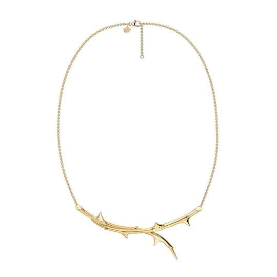 ROSE THORN YELLOW GOLD VERMEIL NECKLACE
