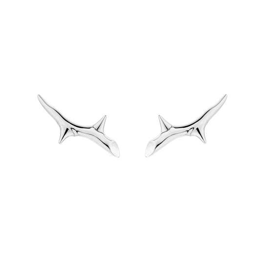 ROSE THORN SILVER CLIMBER EARRINGS
