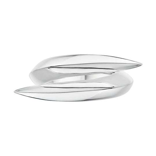 SABRE DECO SILVER CROSSOVER RING
