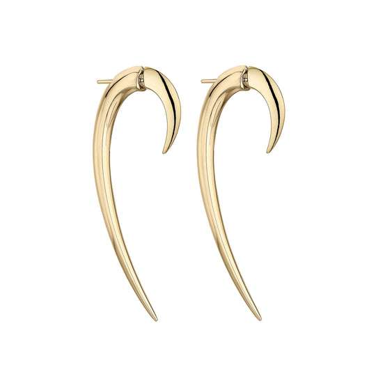 YELLOW GOLD VERMEIL LARGE HOOK EARRINGS