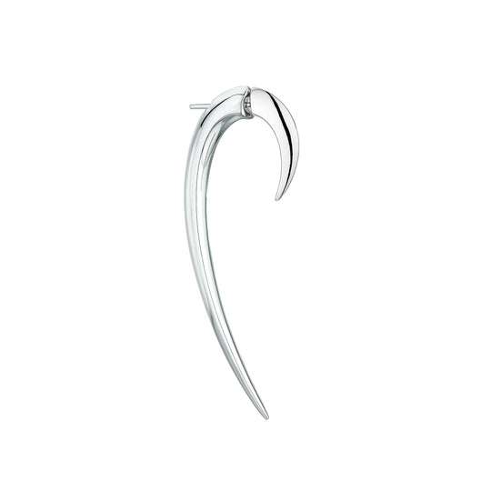 SILVER LARGE HOOK EARRINGS