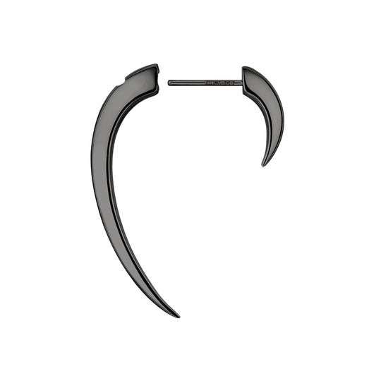 SILVER BLACK RHODIUM HOOK EARRINGS