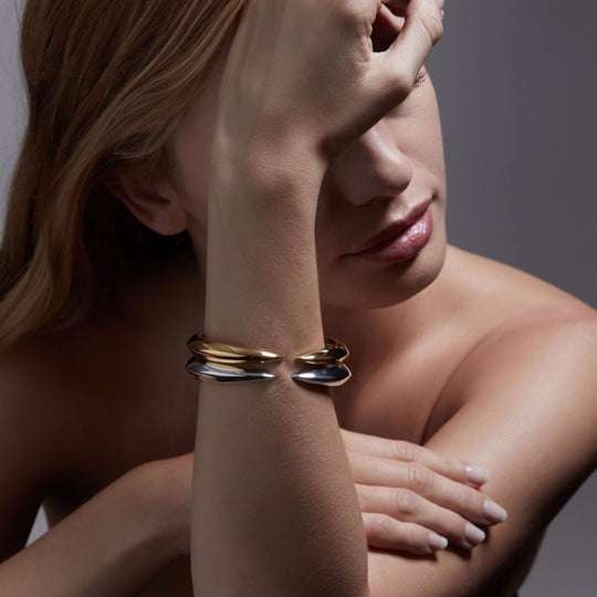 SILVER ARC BANGLE