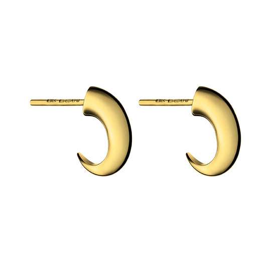 YELLOW GOLD VERMEIL CAT CLAW HOOP EARRINGS