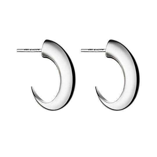 SILVER CAT CLAW MEDIUM HOOP EARRINGS