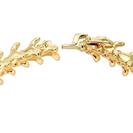 YELLOW GOLD VERMEIL SERPENTS TRACE SLIM BRACELET