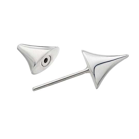 SILVER ROSE THORN BAR EARRINGS