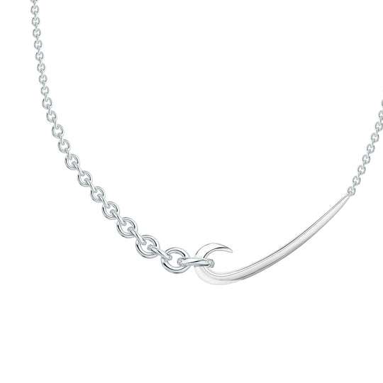 SILVER HOOK CHAIN CHOKER PENDANT