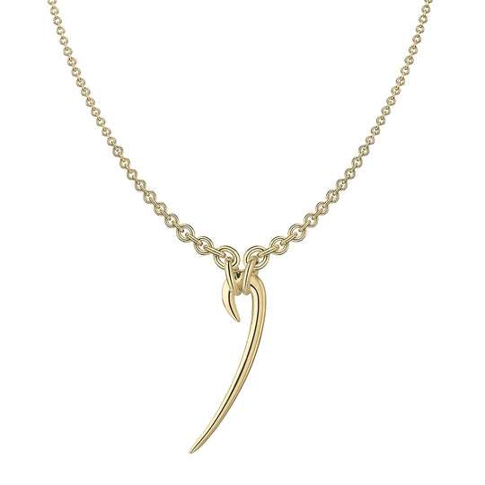 YELLOW GOLD VERMEIL DROP HOOK NECKLACE