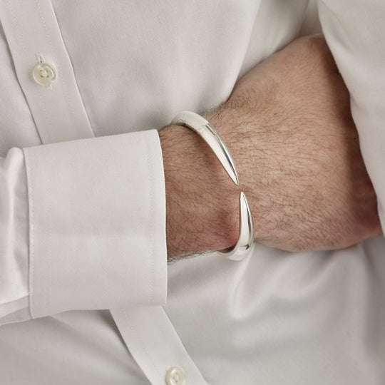 SILVER ARC BANGLE