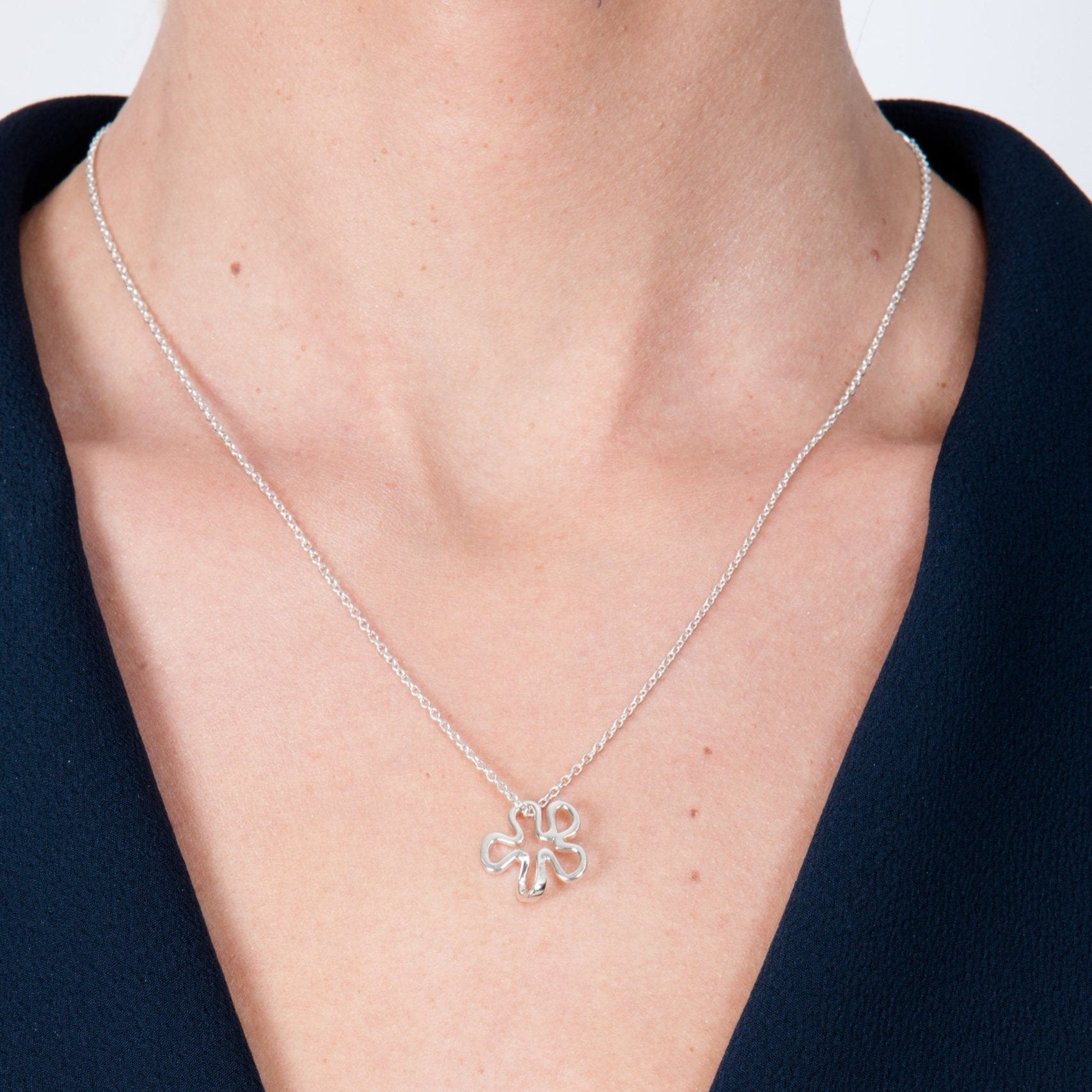 Open Splash Silver Pendant